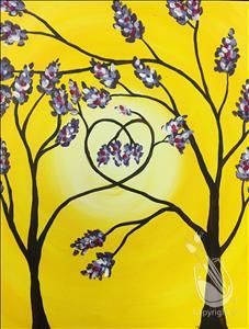 Bright Love Trees Painting