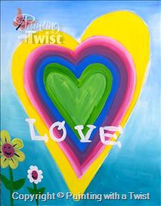 Colorful Heart Painting