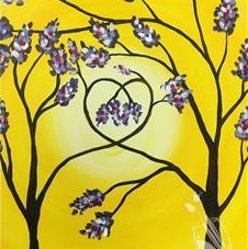 Bright Love Trees Painting