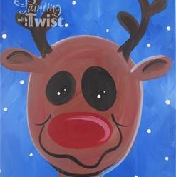 Goofy Reindeer Kids Painting