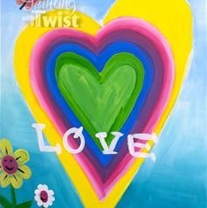 Colorful Heart Painting