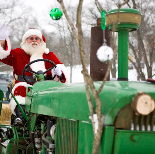 Santa's Arrival at the Farm